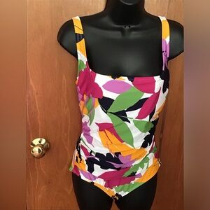 Anne Cole Tropical Print One Piece suit. Practically brand new!